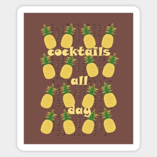Cocktails All Day Pineapple Sticker